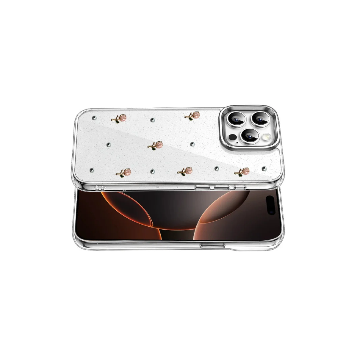 iPhone 16 Pro Max Fiyonk Desenli Kapak - Desen 6