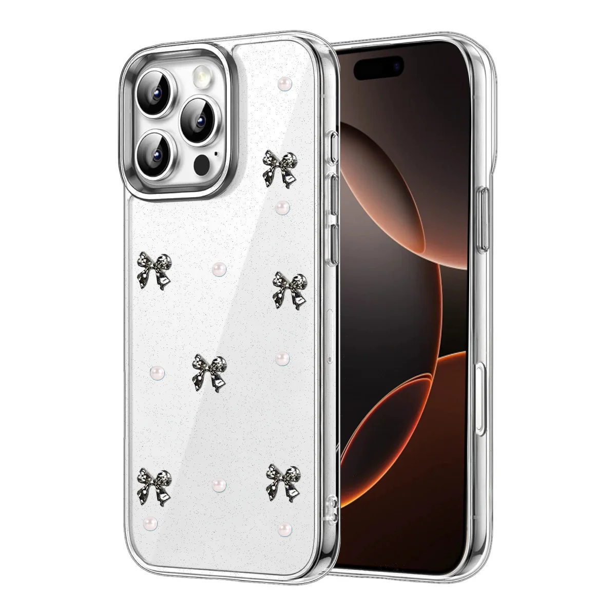 iPhone 16 Pro Fiyonk Desenli Kapak - Desen 8