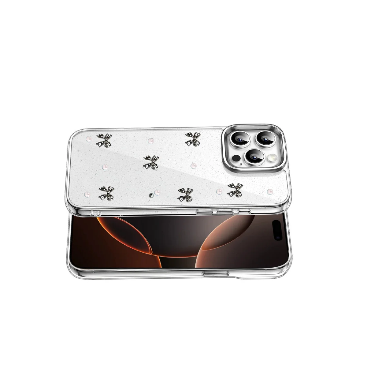 iPhone 16 Pro Fiyonk Desenli Kapak - Desen 8