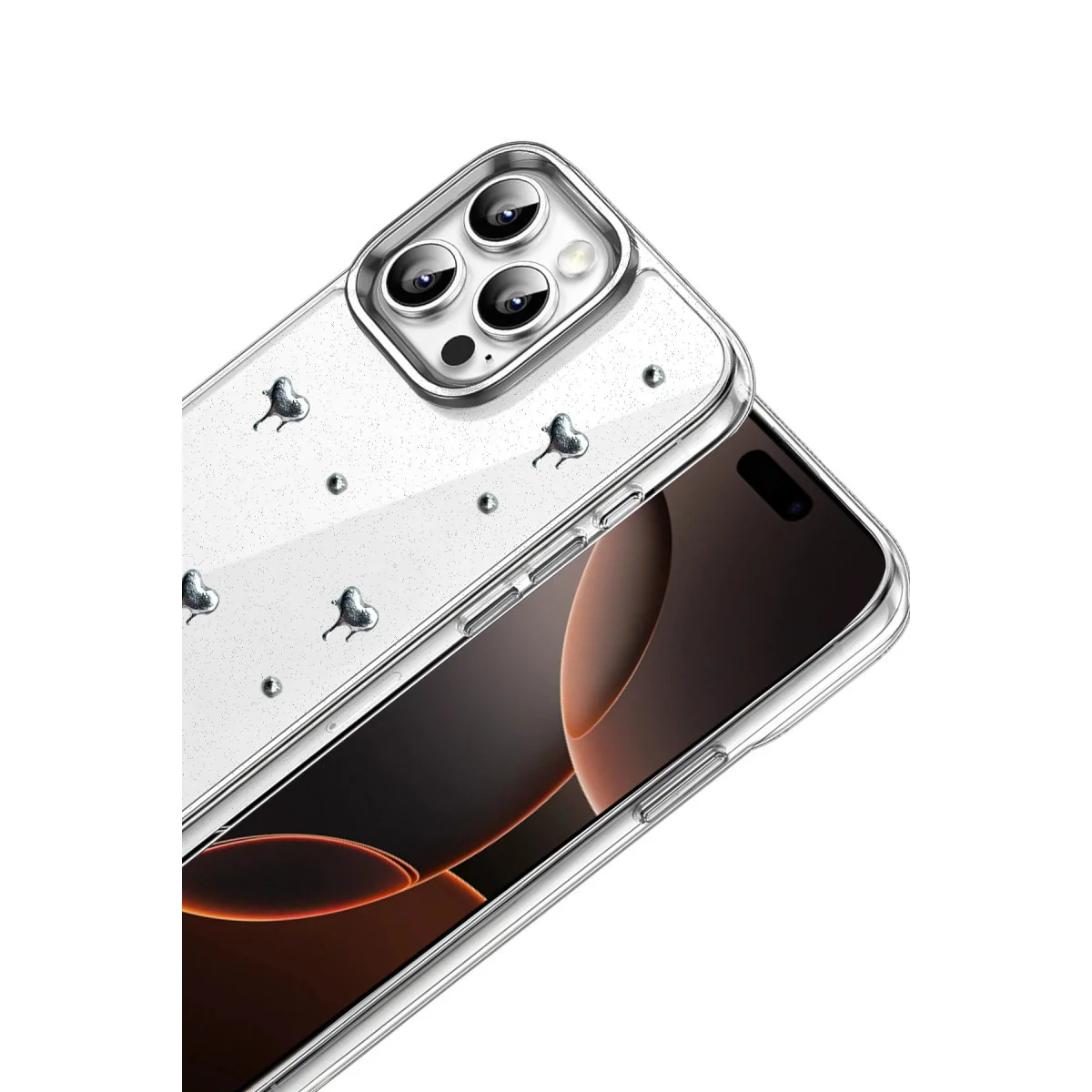 iPhone 15 Pro Fiyonk Desenli Kapak - Desen 1