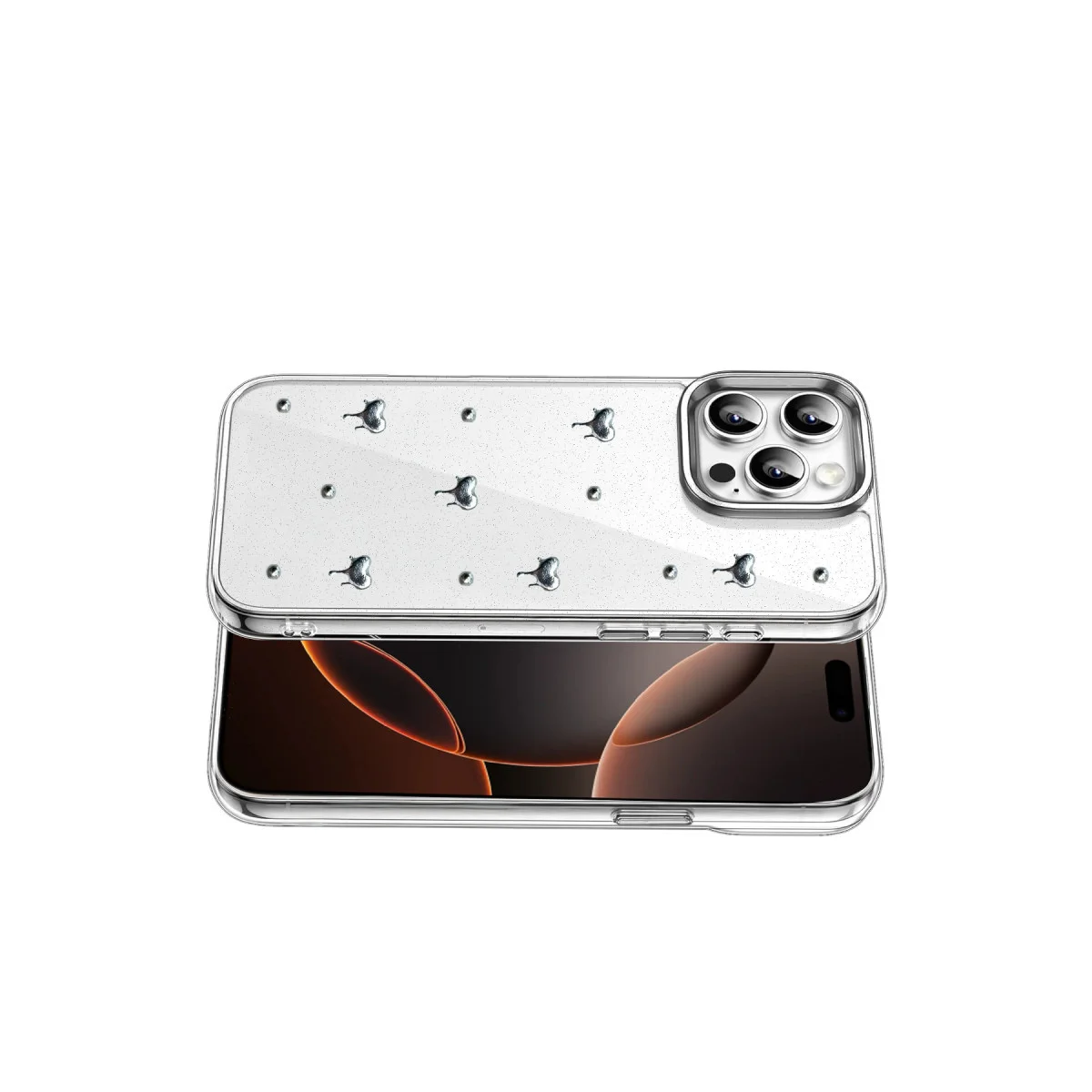 iPhone 16 Pro Max Fiyonk Desenli Kapak - Desen 1