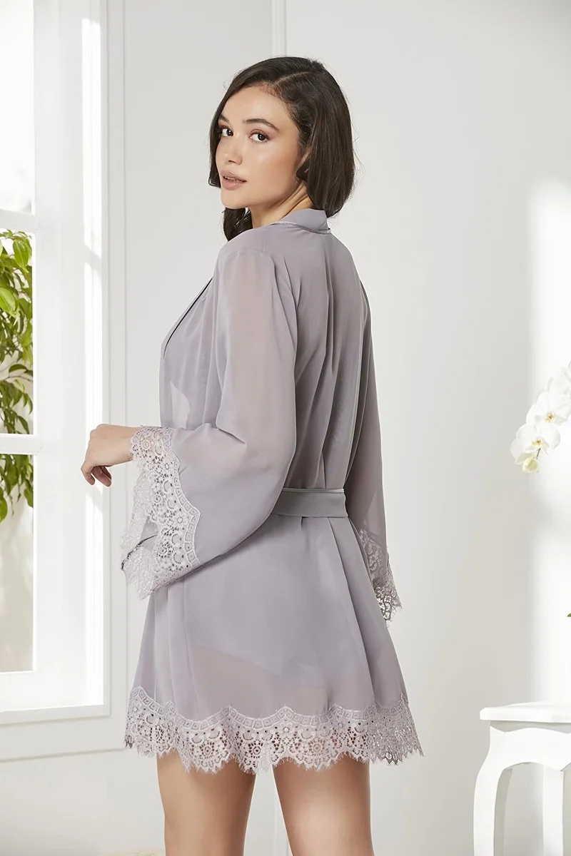 Pierre Cardin 7005 Sabahlıklı Şort Gecelik Takım