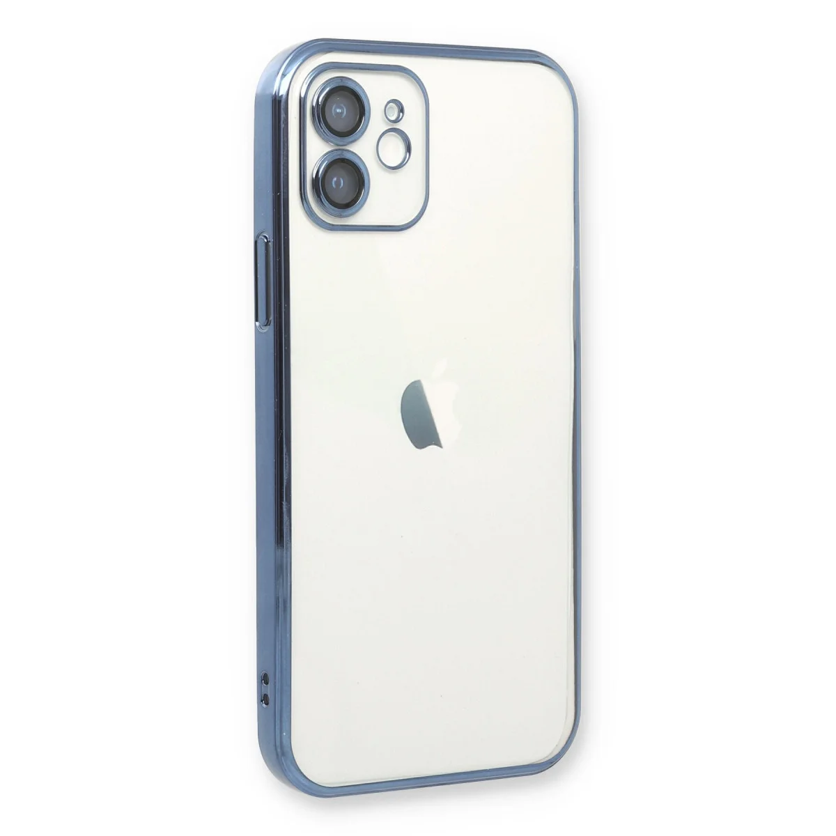 iPhone 12 Kılıf Razer Lensli Silikon - Açık Mavi
