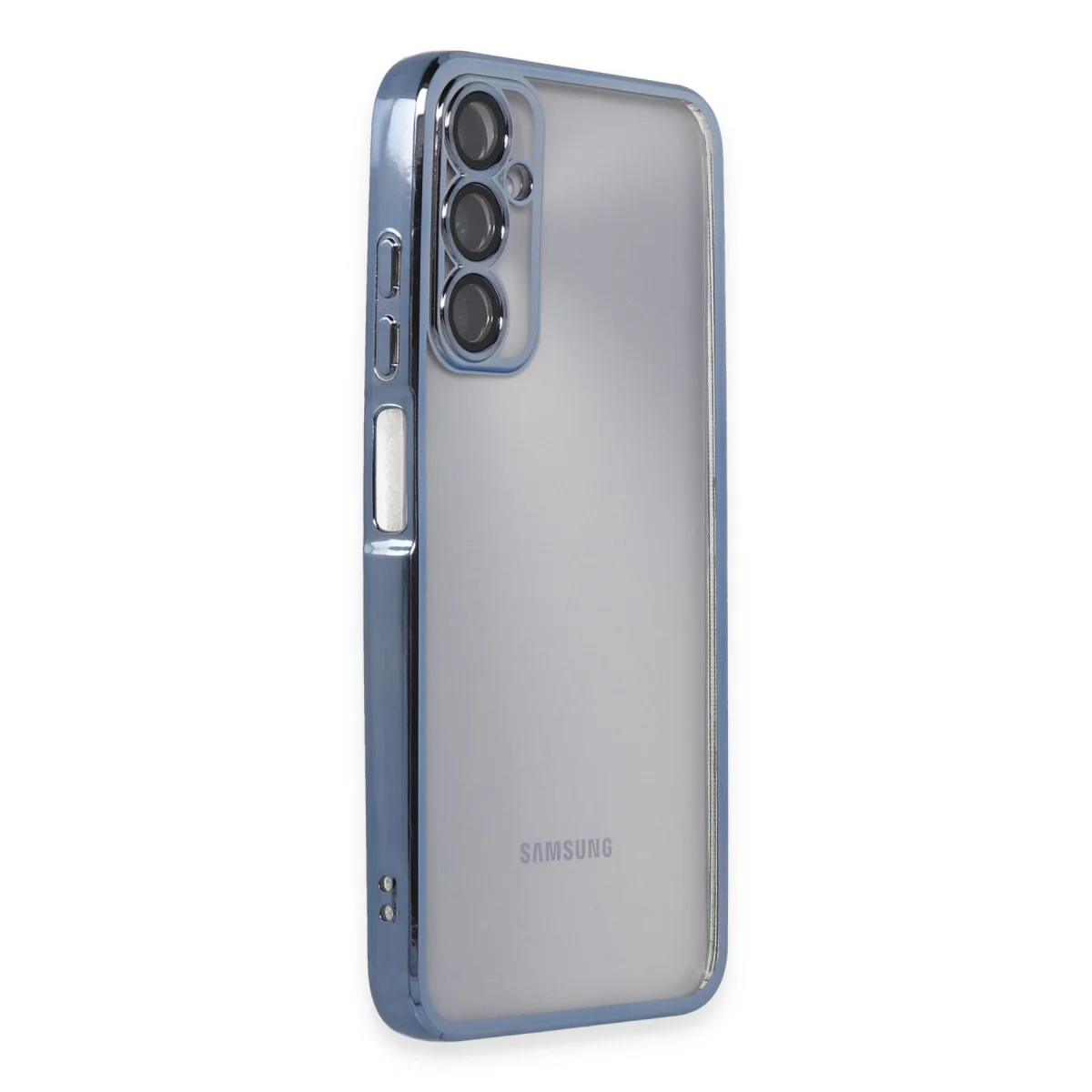 Galaxy A05S Kılıf Razer Lensli Silikon - Açık Mavi