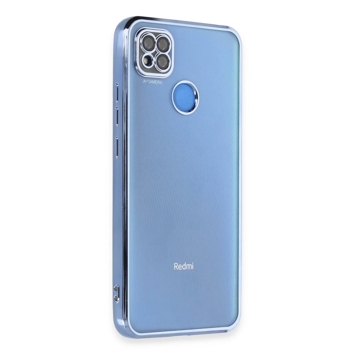 Redmi 9C Kılıf Razer Lensli Silikon - Açık Mavi