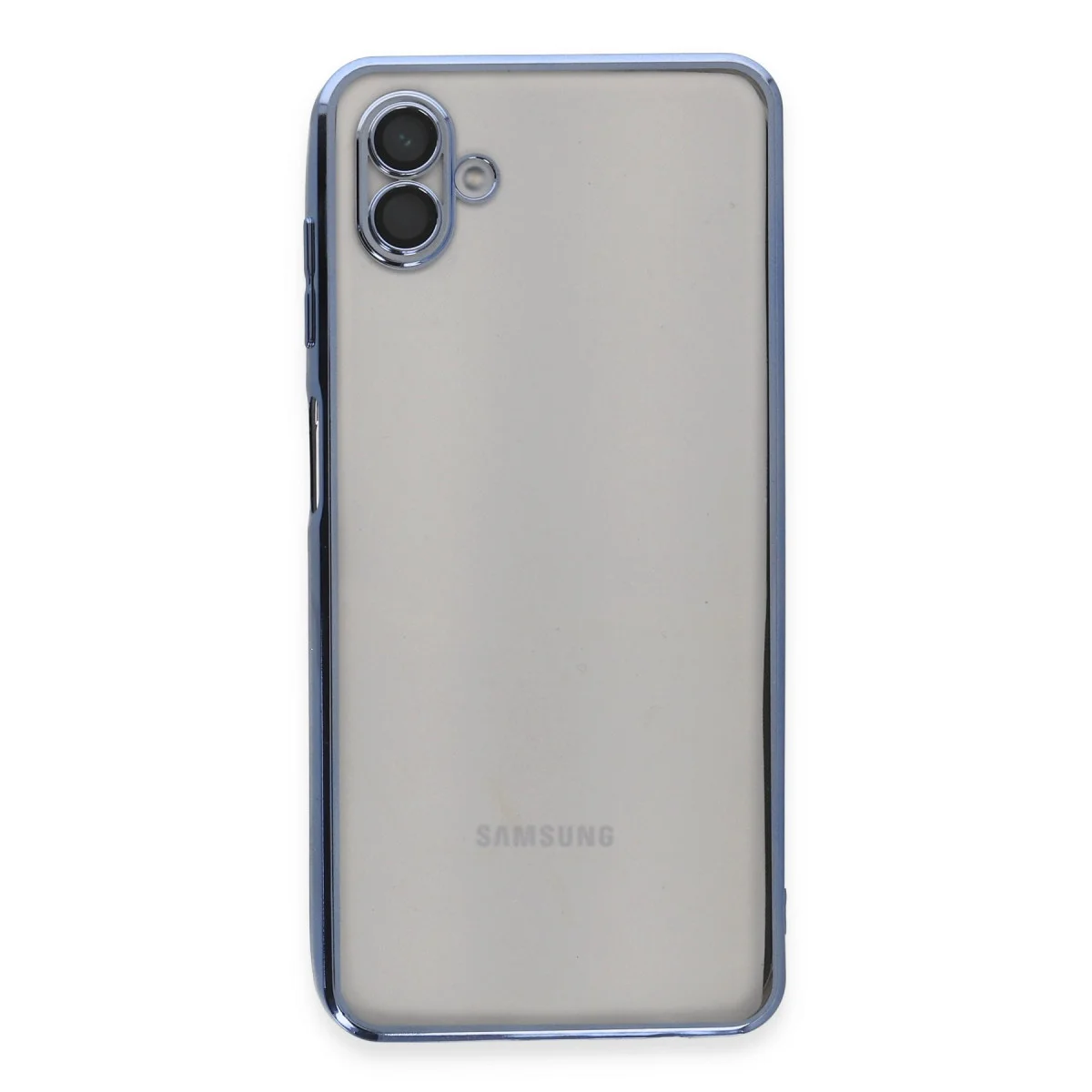 Galaxy A04 Kılıf Razer Lensli Silikon - Açık Mavi