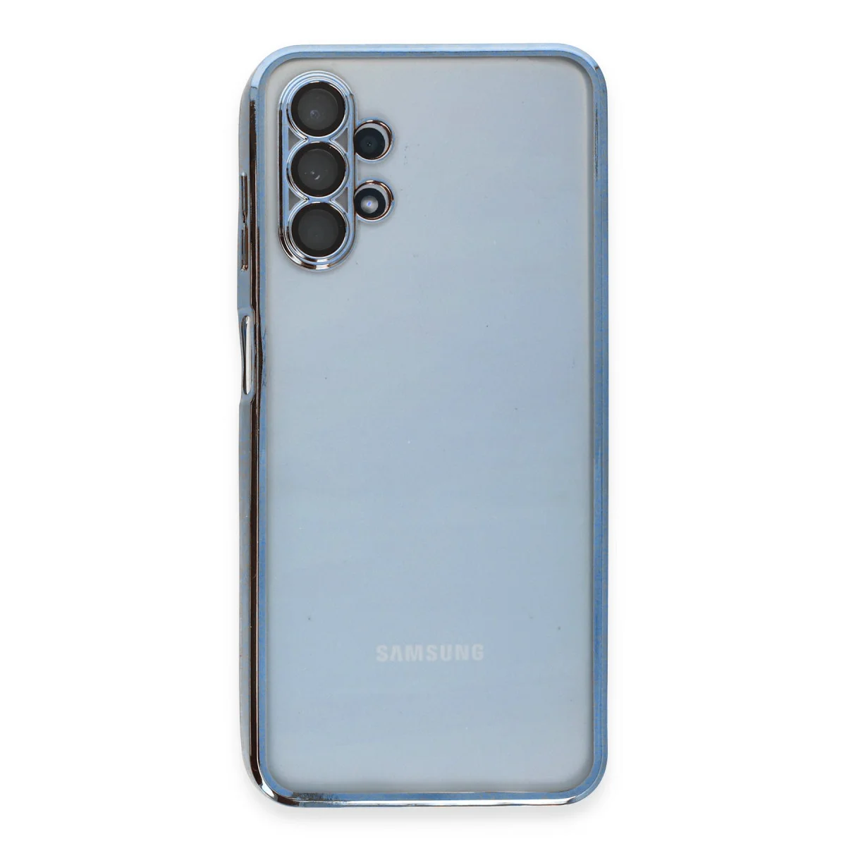 Galaxy A13 4G Kılıf Razer Lensli Silikon - Açık Mavi