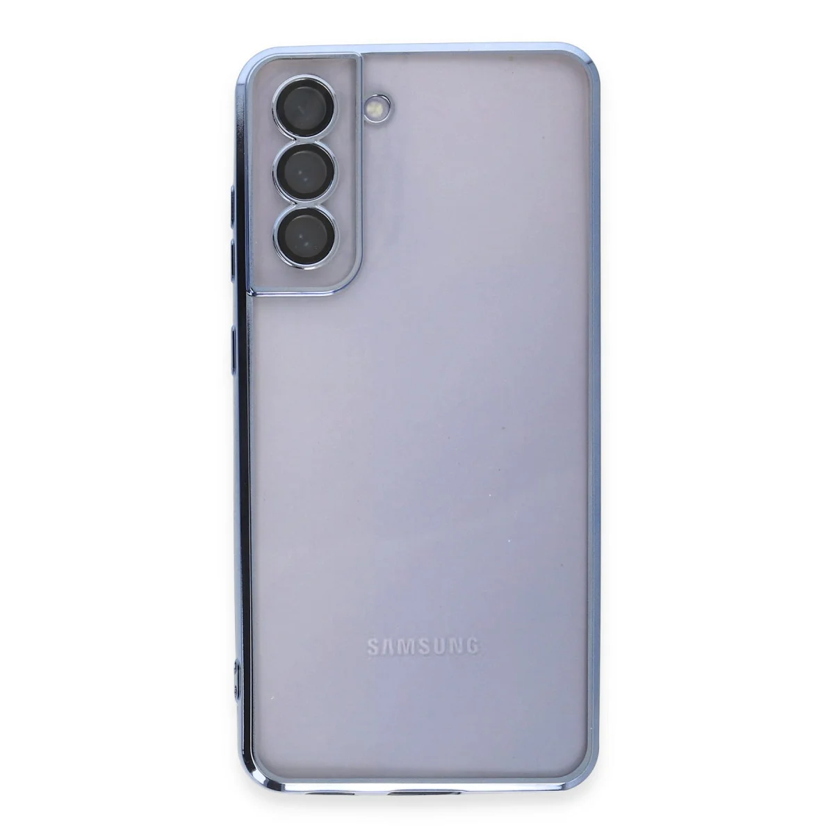 Galaxy S21 FE Kılıf Razer Lensli Silikon - Açık Mavi