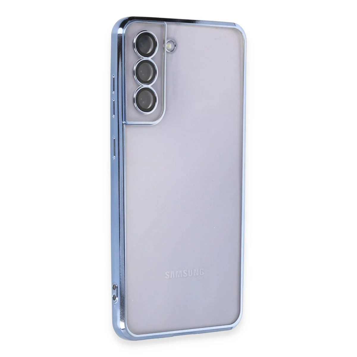 Galaxy S21 FE Kılıf Razer Lensli Silikon - Açık Mavi
