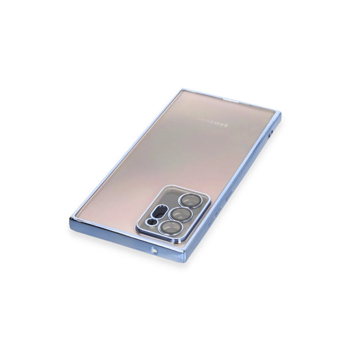 Galaxy Note 20 Ultra Kılıf Razer Lensli Silikon - Açık Mavi