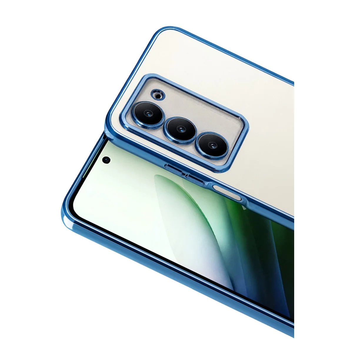 Redmi 15 4G Razer Lensli Silikon - Açık Mavi