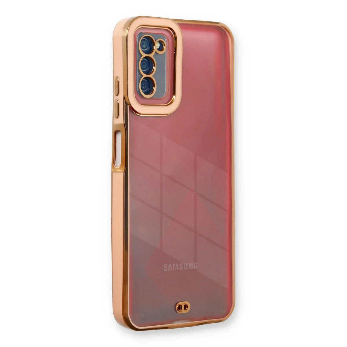 Galaxy A03S Kılıf Liva Lens Silikon - Rose
