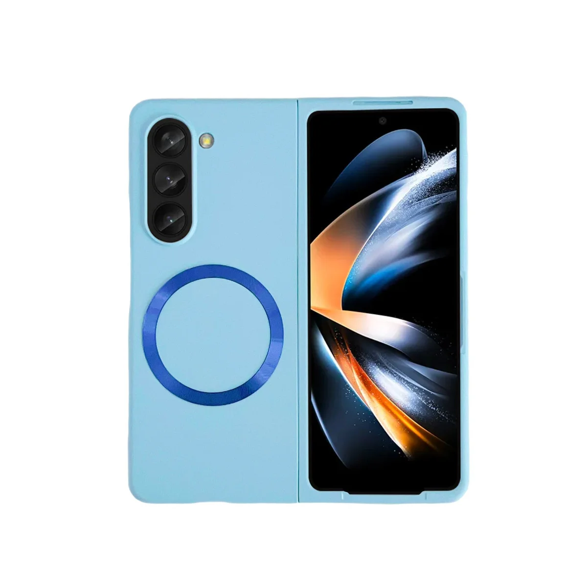 Galaxy Z Fold 5 Kılıf Mata Fold Kapak - Sierra Blue