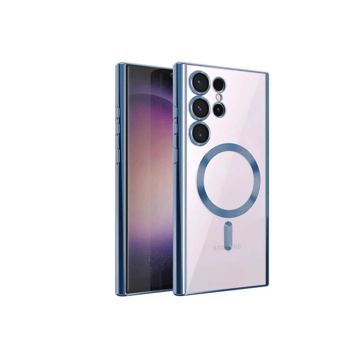 Galaxy S22 Ultra Kılıf Kross Magneticsafe Kapak - Sierra Blue