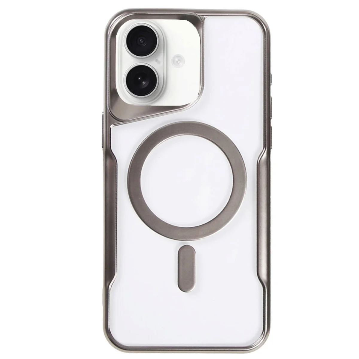 iPhone 16 Kılıf Boyi Magsafe Silikon Kapak - Titan Gri