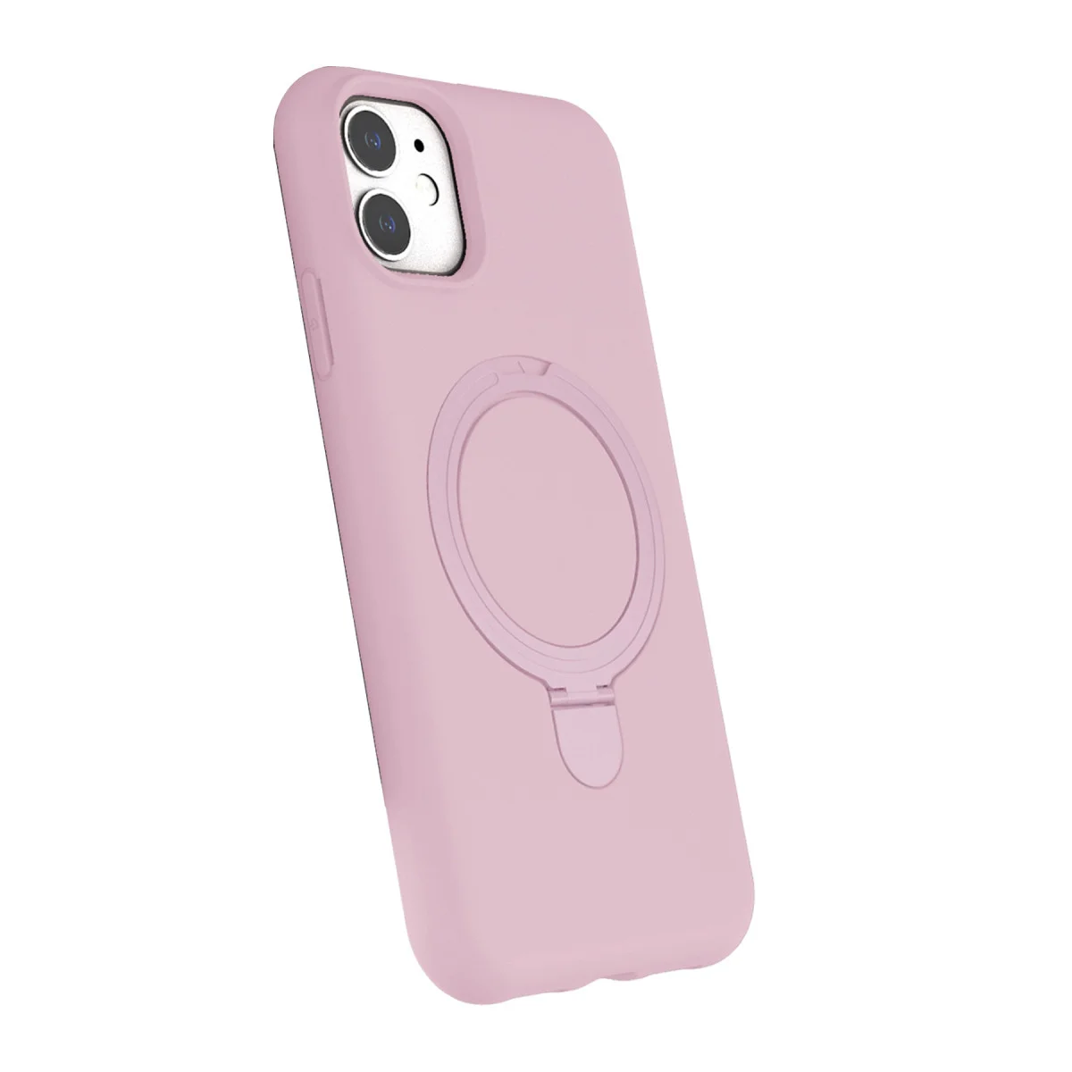 iPhone 11 Regal Magsafe Standlı Kapak - Açık Pembe