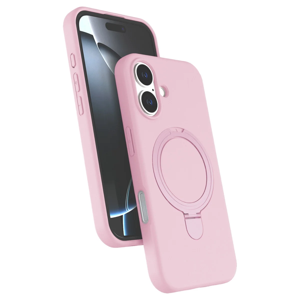 iPhone 17 Regal Magsafe Standlı Kapak - Açık Pembe