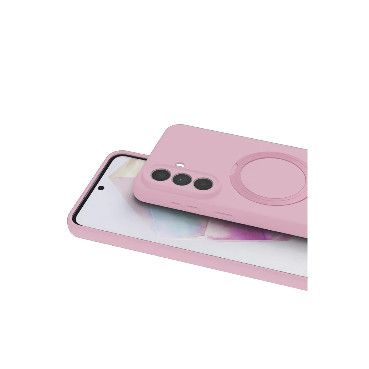 Galaxy A57 5G Regal Magsafe Standlı Kapak - Açık Pembe