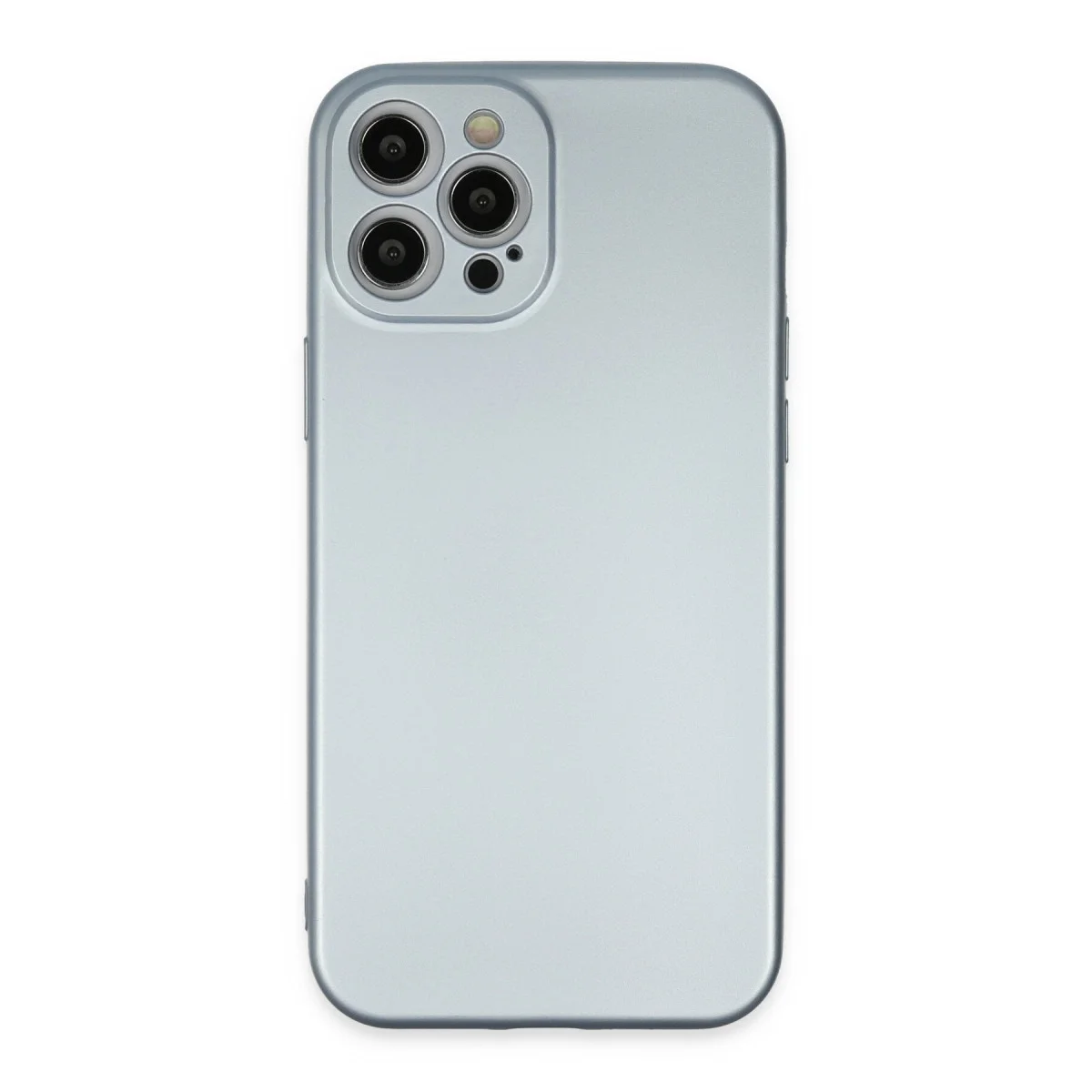 iPhone 12 Pro Max Kılıf Nano içi Kadife Silikon - Sky Blue