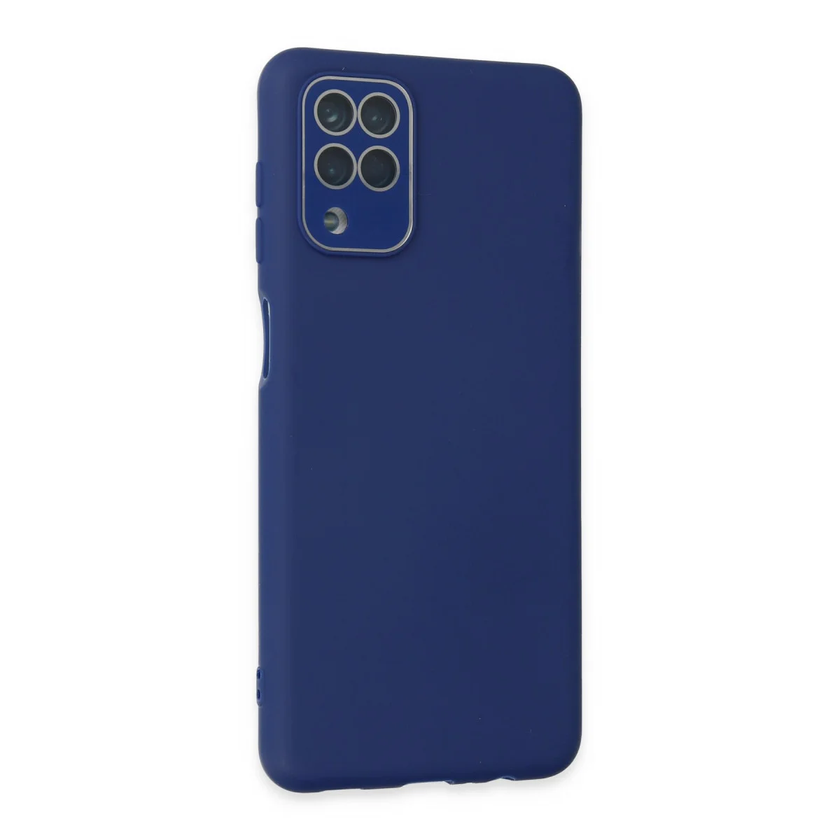 Galaxy A22 Kılıf Lansman Glass Kapak - Sky Blue