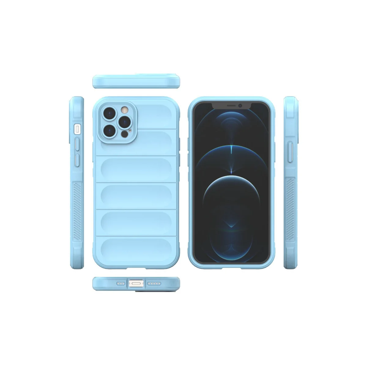 iPhone 12 Pro Kılıf Optimum Silikon - Sky Blue