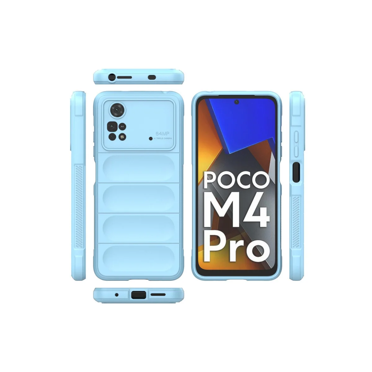Poco M4 Pro 4G Kılıf Optimum Silikon - Sky Blue