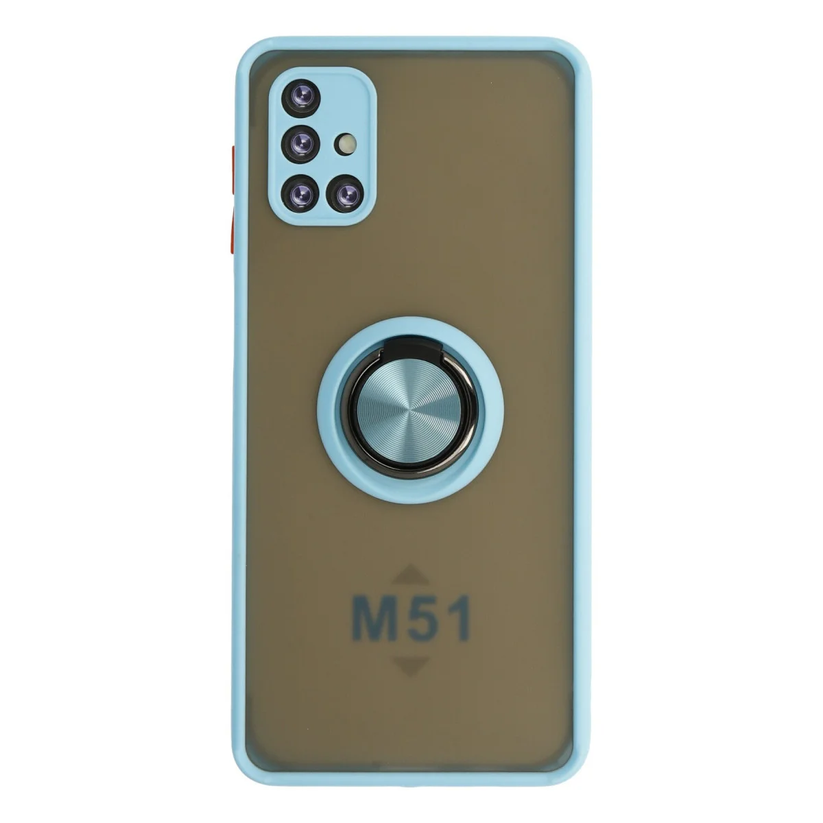 Galaxy M51 Kılıf Montreal Yüzüklü Silikon Kapak - Buz Mavi