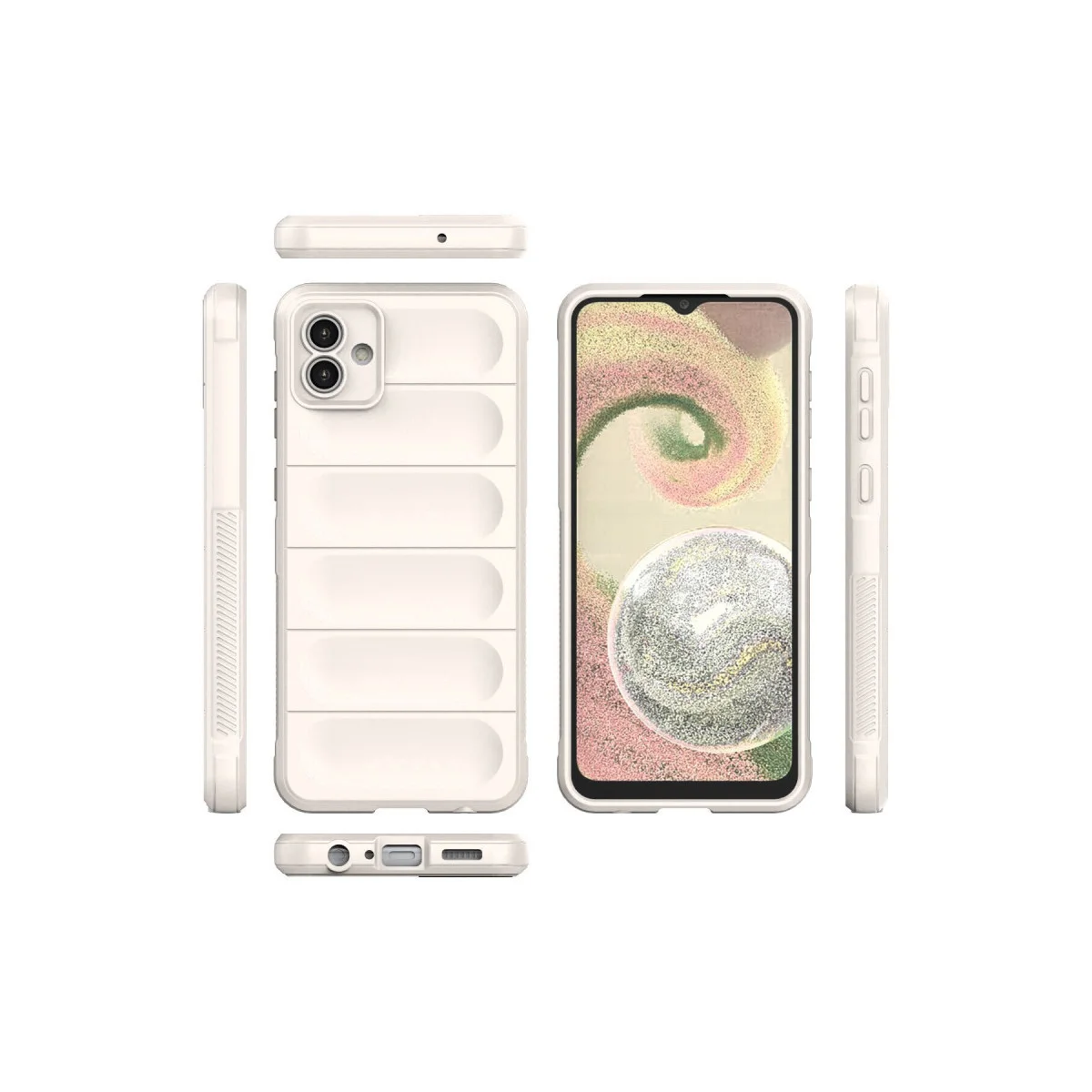 Galaxy A04E Kılıf Optimum Silikon - Krem