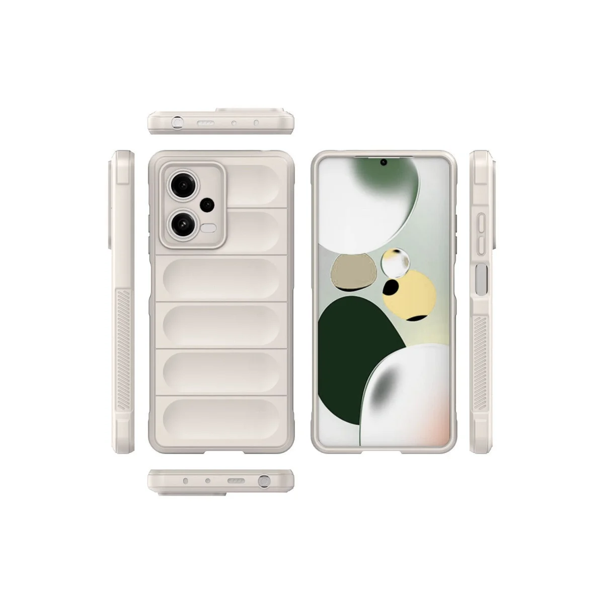 Poco X5 5G Kılıf Optimum Silikon - Krem