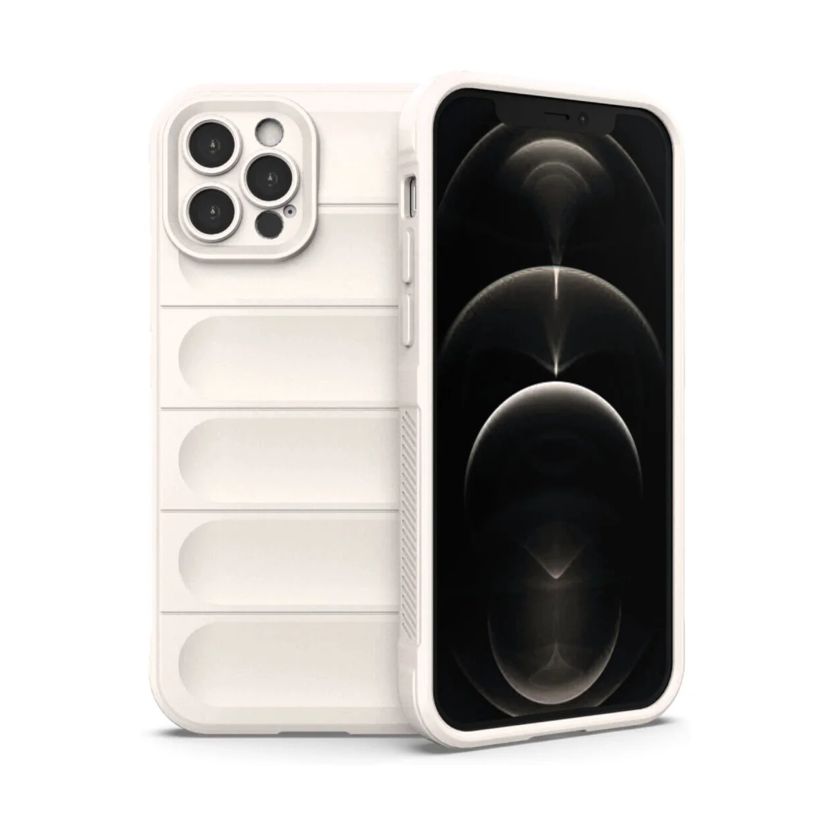 iPhone 12 Pro Kılıf Optimum Silikon - Krem