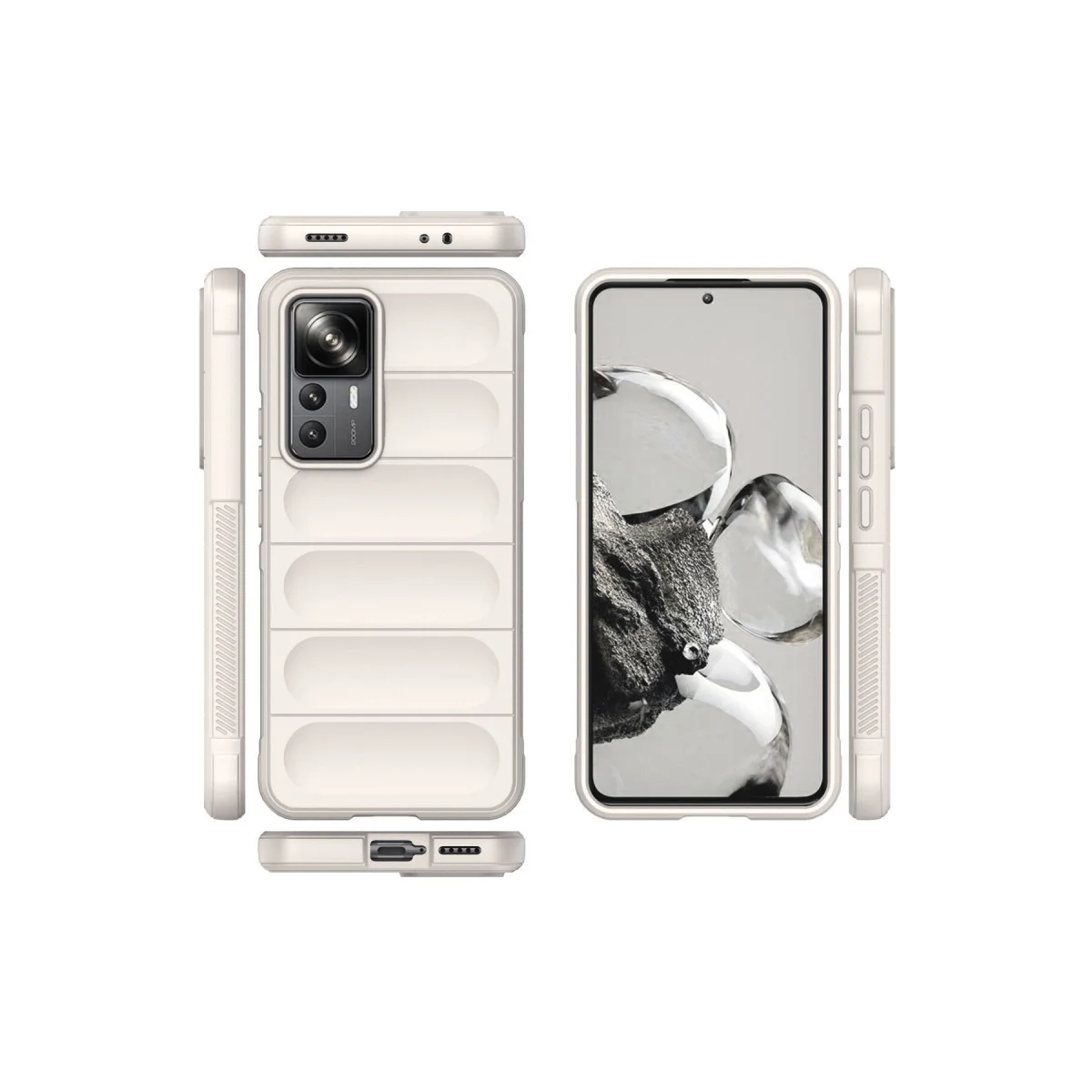 Mi 12T Pro Kılıf Optimum Silikon - Krem