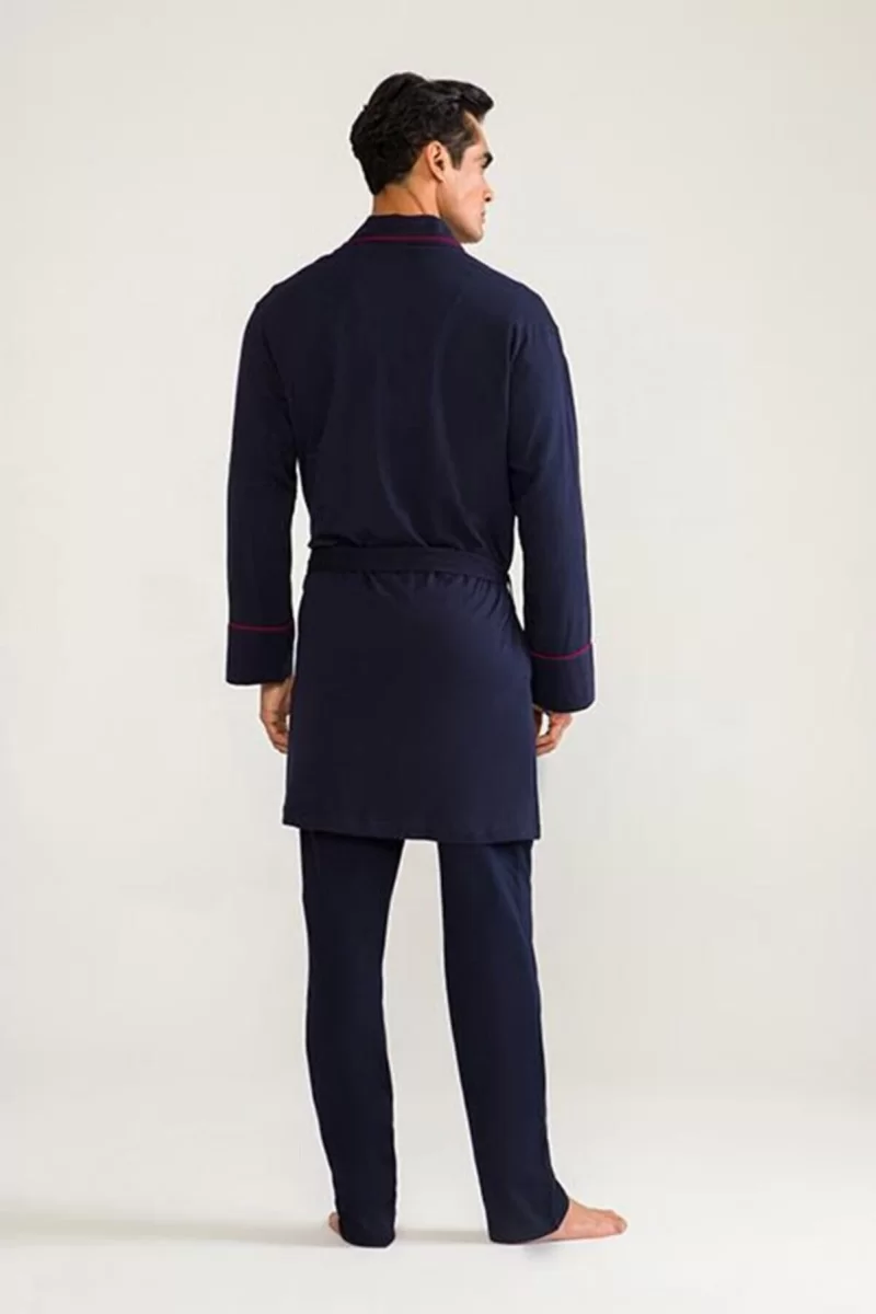 D'S Damat 03000 5'li Robdöşambr Erkek  Damat Pijama Seti