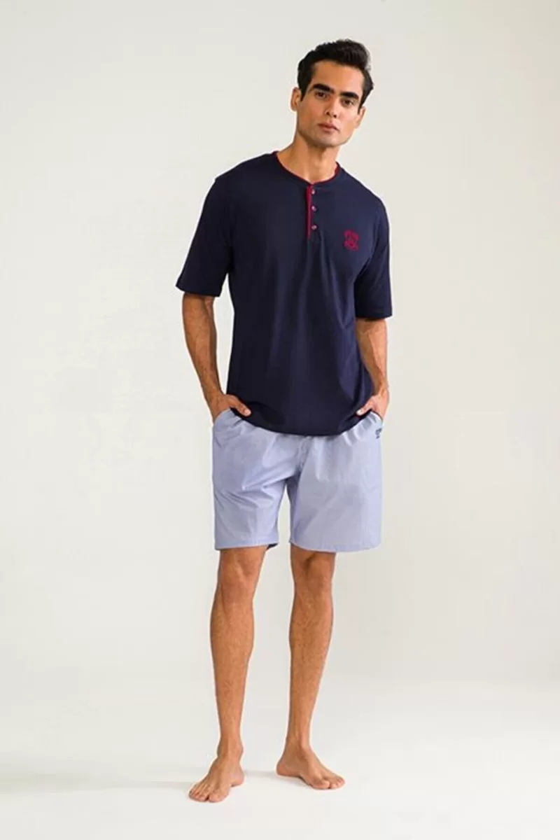 D'S Damat 03000 5'li Robdöşambr Erkek  Damat Pijama Seti