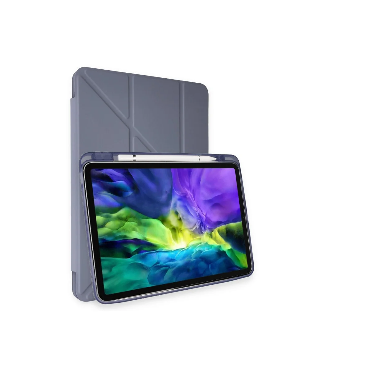 iPad Pro 11 (2018) Kılıf Kalemlikli Mars Tablet Kılıfı - Lavender