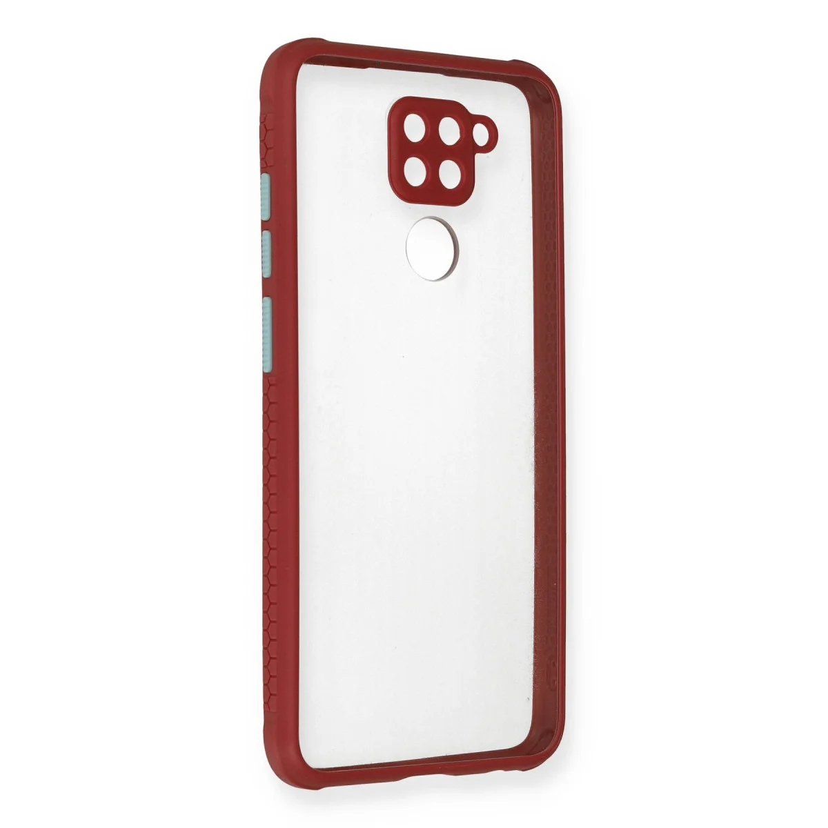 Redmi Note 9 Kılıf Miami Şeffaf Silikon - Fuşya