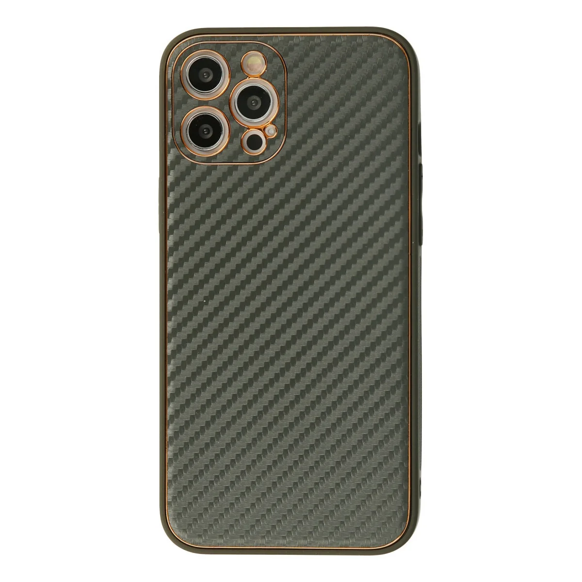 iPhone 12 Pro Kılıf Coco Karbon Silikon - Füme