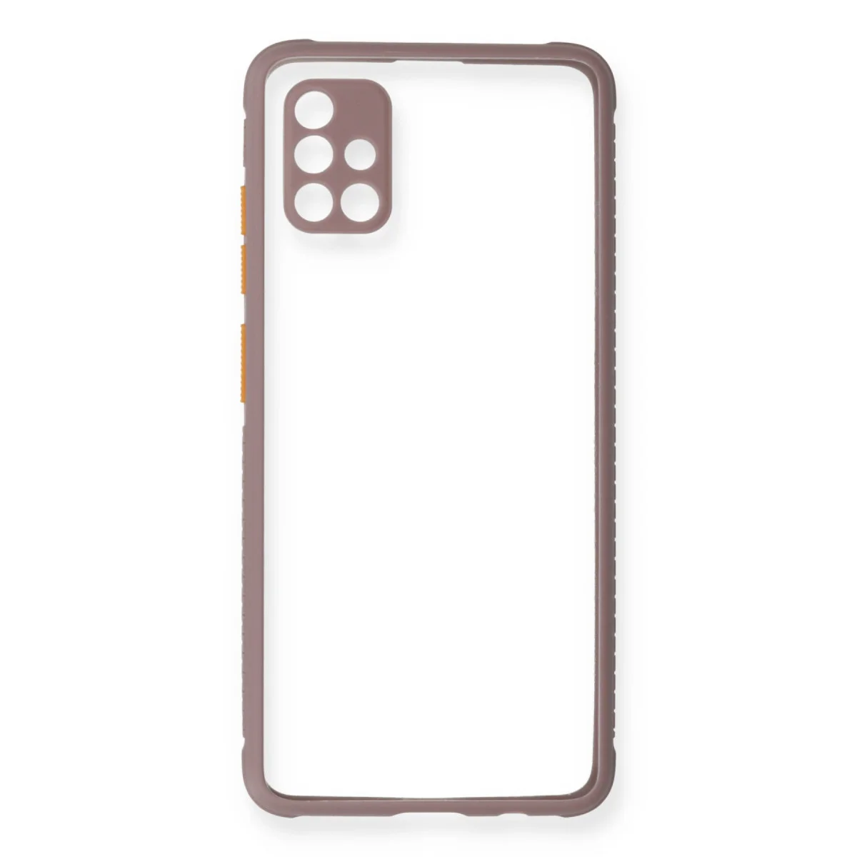 Galaxy A71 Kılıf Miami Şeffaf Silikon - Açık Mor