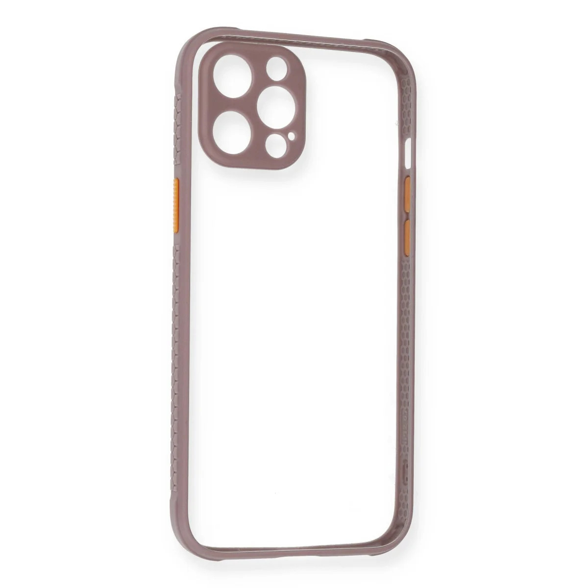 iPhone 12 Pro Kılıf Miami Şeffaf Silikon - Açık Mor