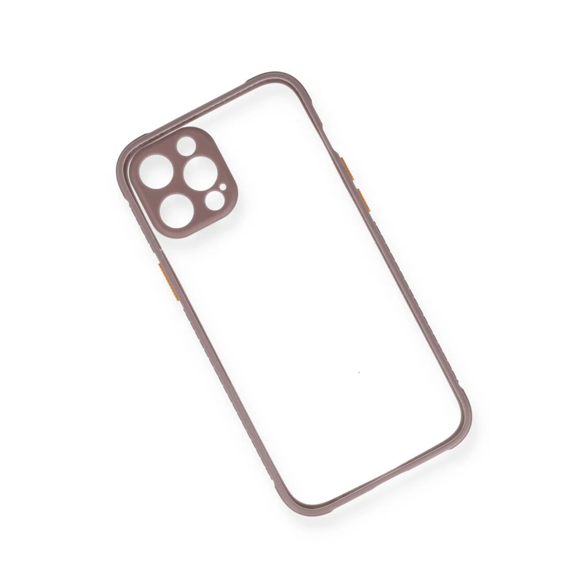 iPhone 12 Kılıf Miami Şeffaf Silikon - Açık Mor