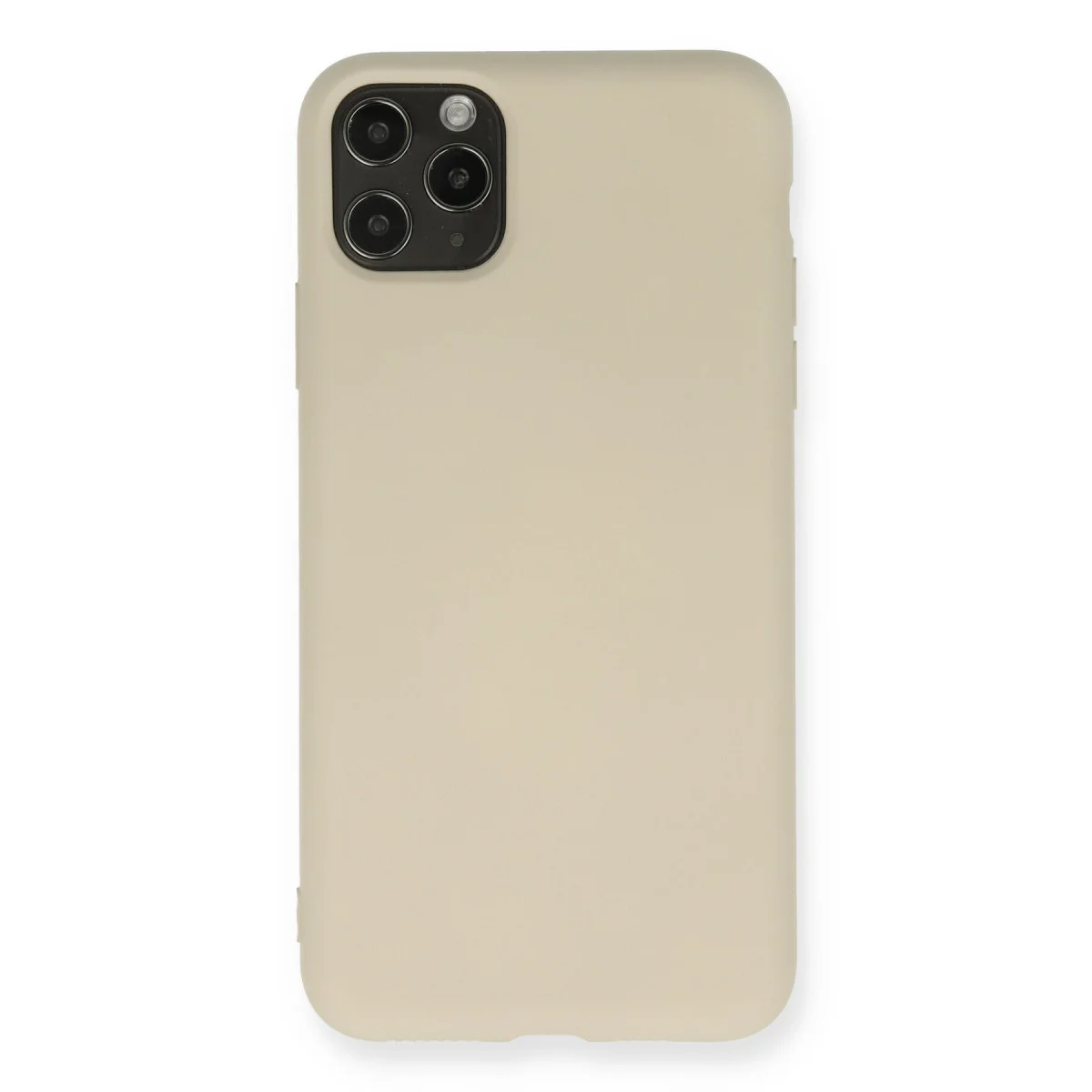 iPhone 11 Pro Max Kılıf Nano içi Kadife Silikon - Bej