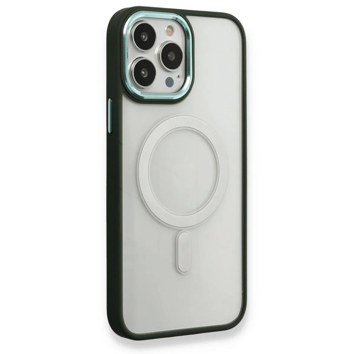 iPhone 14 Pro Max Kılıf Room Magneticsafe Silikon - Köknar Yeşili