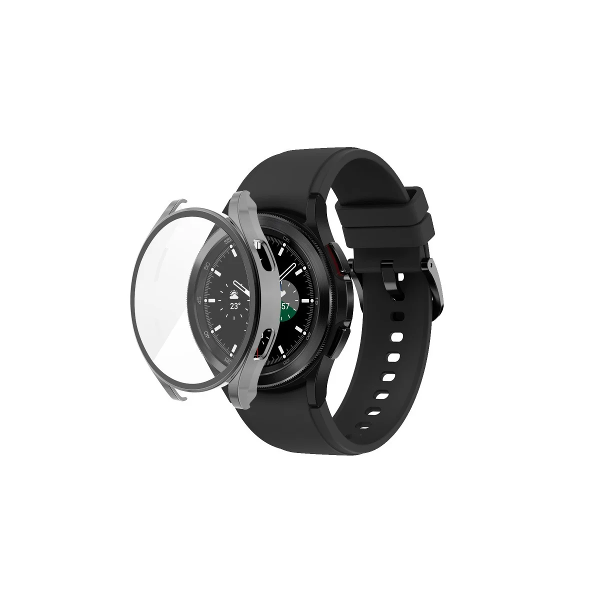 Watch 5 44mm Wall Camlı Kasa Ekran Koruyucu - Uzay Grisi