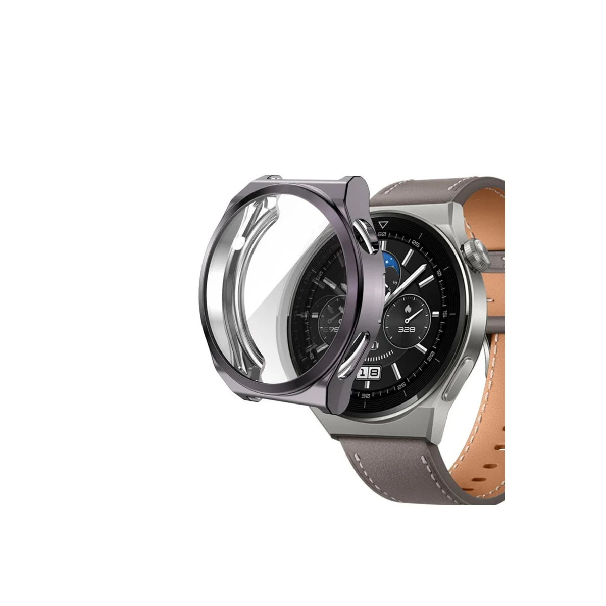 Watch GT3 Pro 43mm Dota Camlı Kasa Ekran Koruyucu - Uzay Grisi