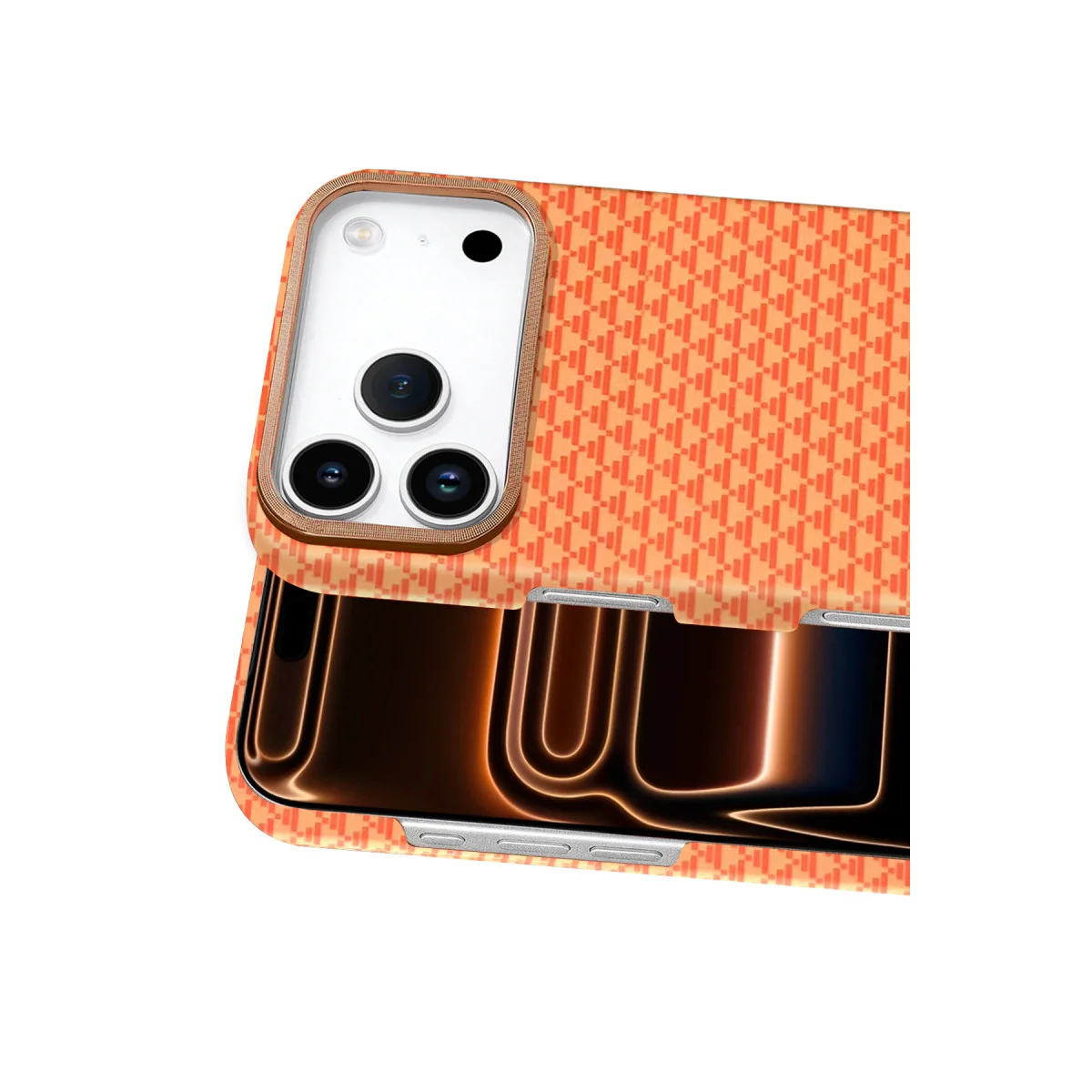 iPhone 17 Pro Vega Magsafe Kapak - Parlak Turuncu
