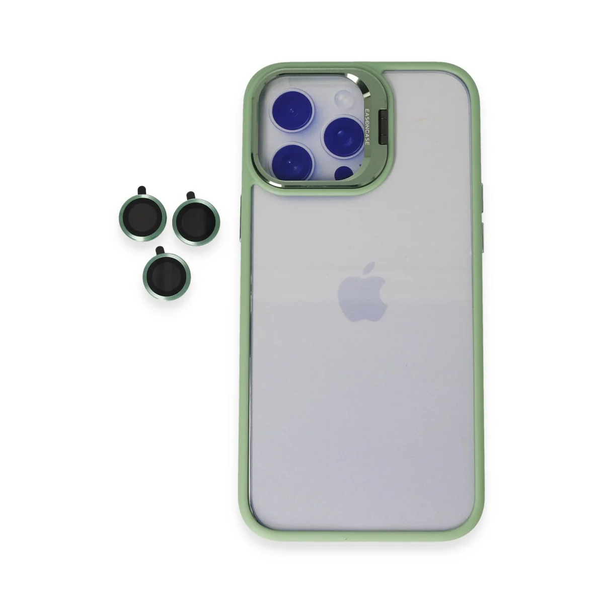 iPhone 14 Pro Kılıf Roblox Lens Standlı Kapak - Yeşil