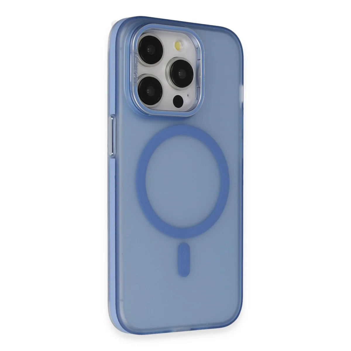 iPhone 14 Pro Frost Standlı Magsafe Kapak - Sierra Blue