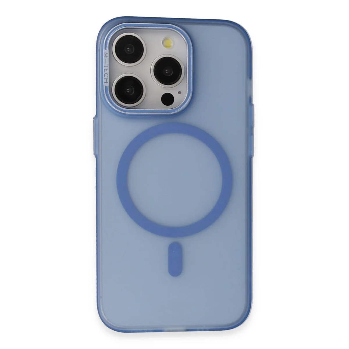 iPhone 15 Pro Frost Standlı Magsafe Kapak - Sierra Blue