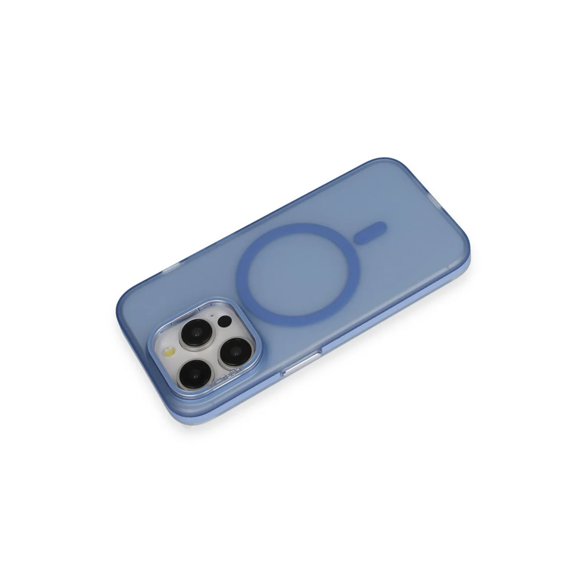 iPhone 15 Pro Frost Standlı Magsafe Kapak - Sierra Blue