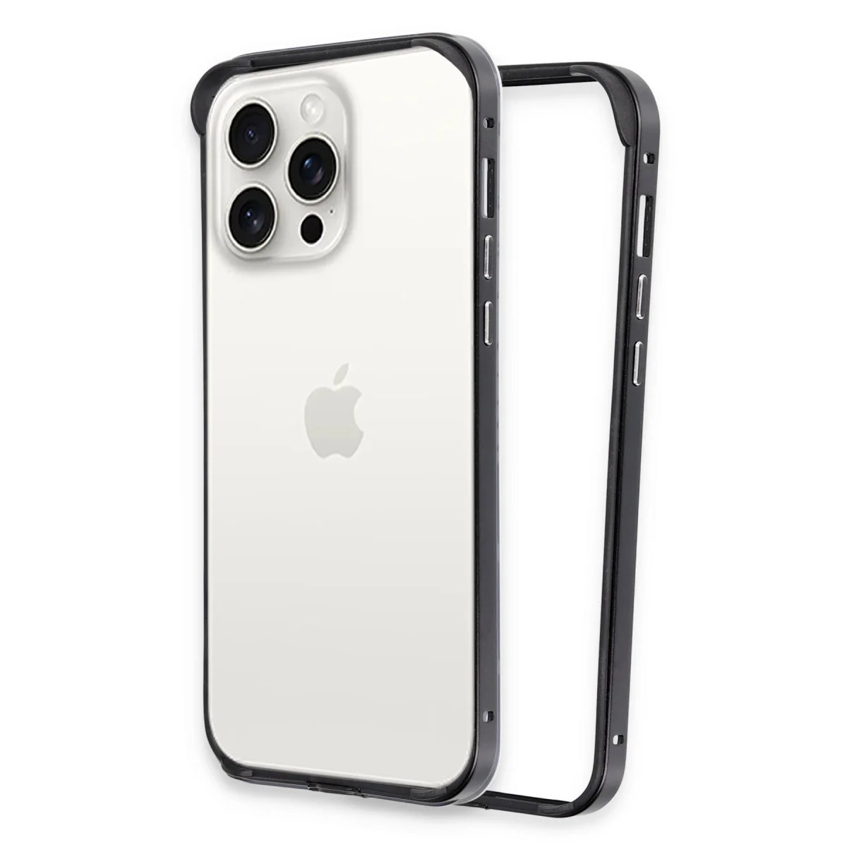 iPhone 15 Pro Land Bumper Koruma Kapak - Siyah