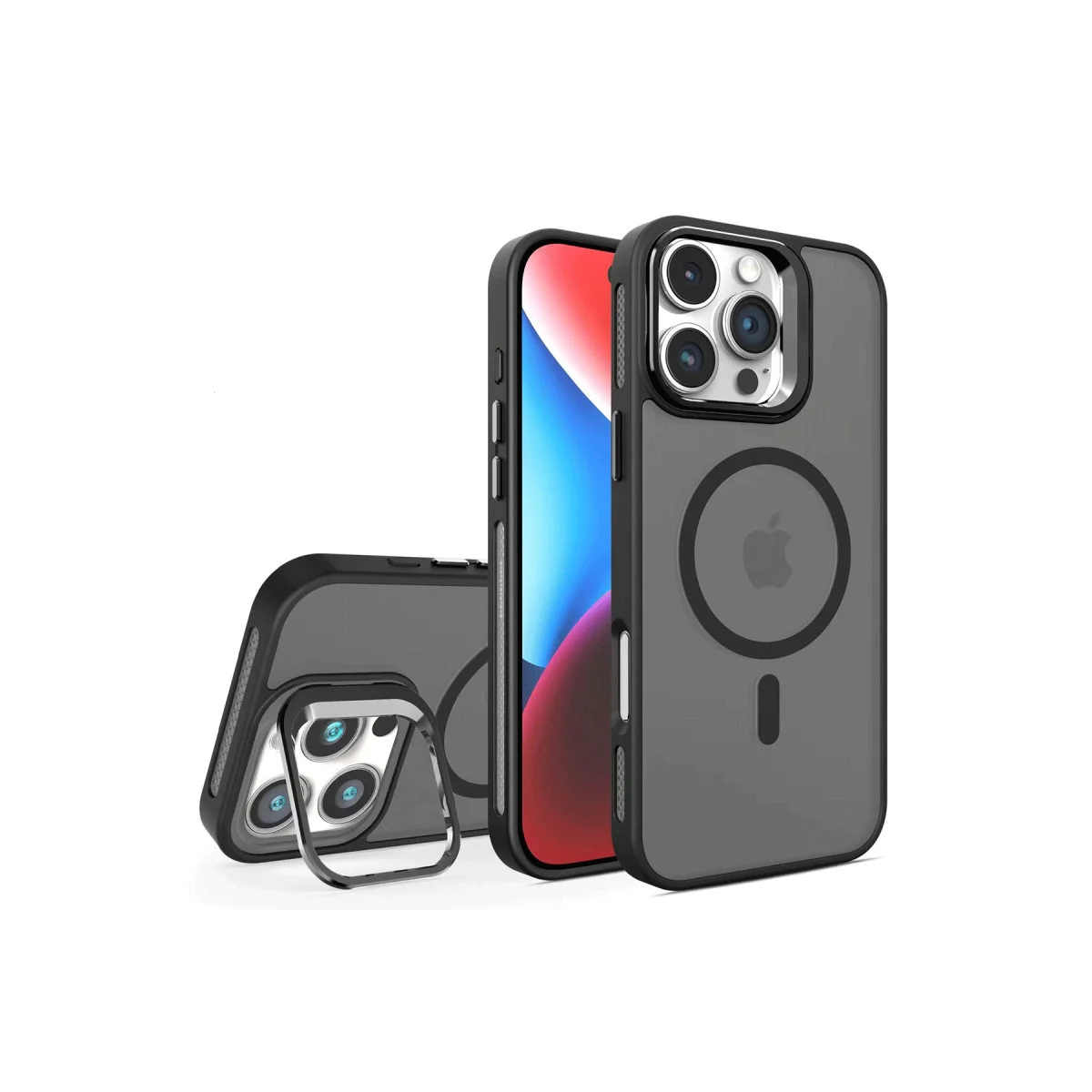 iPhone 16 Pro Flet Lens Magsafe Kapak - Siyah